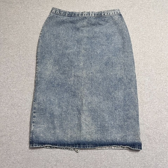 Vintage Zalerno International Sportswear Skirt Womens 34 blue Midi Modest Denim - Picture 2 of 9